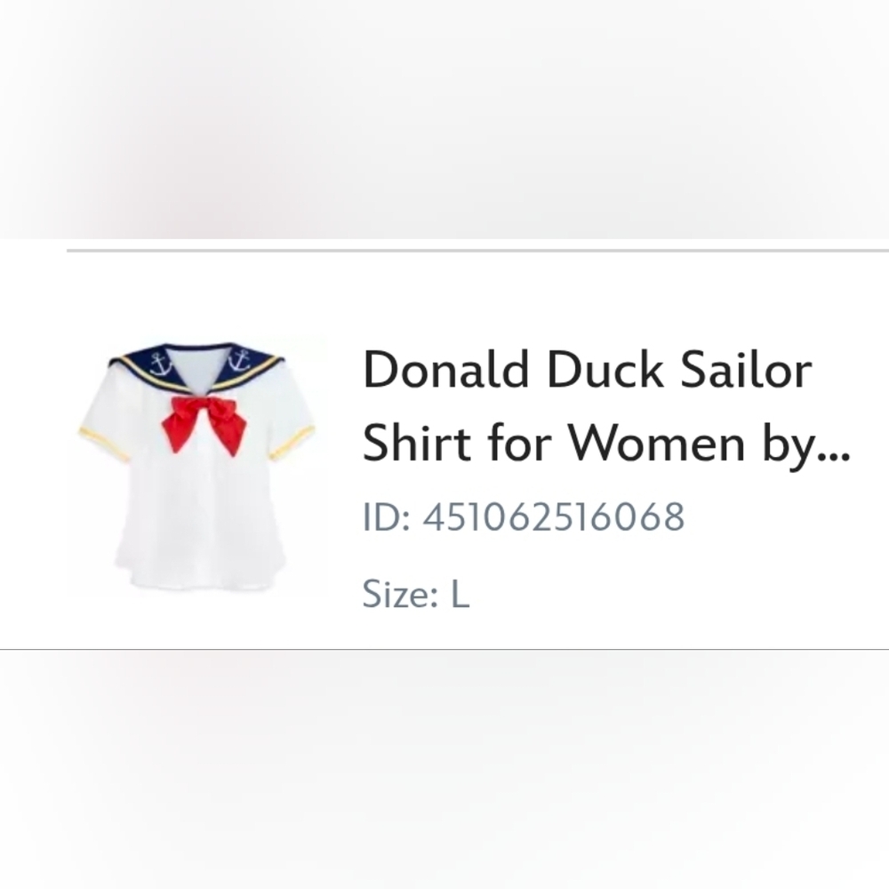 Disney White Sailor Donald Duck Kids Tee